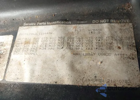 1990 Chevrolet Gmt-400 K2500 from USA, damaged, VIN 2GCFK29K2L1184452